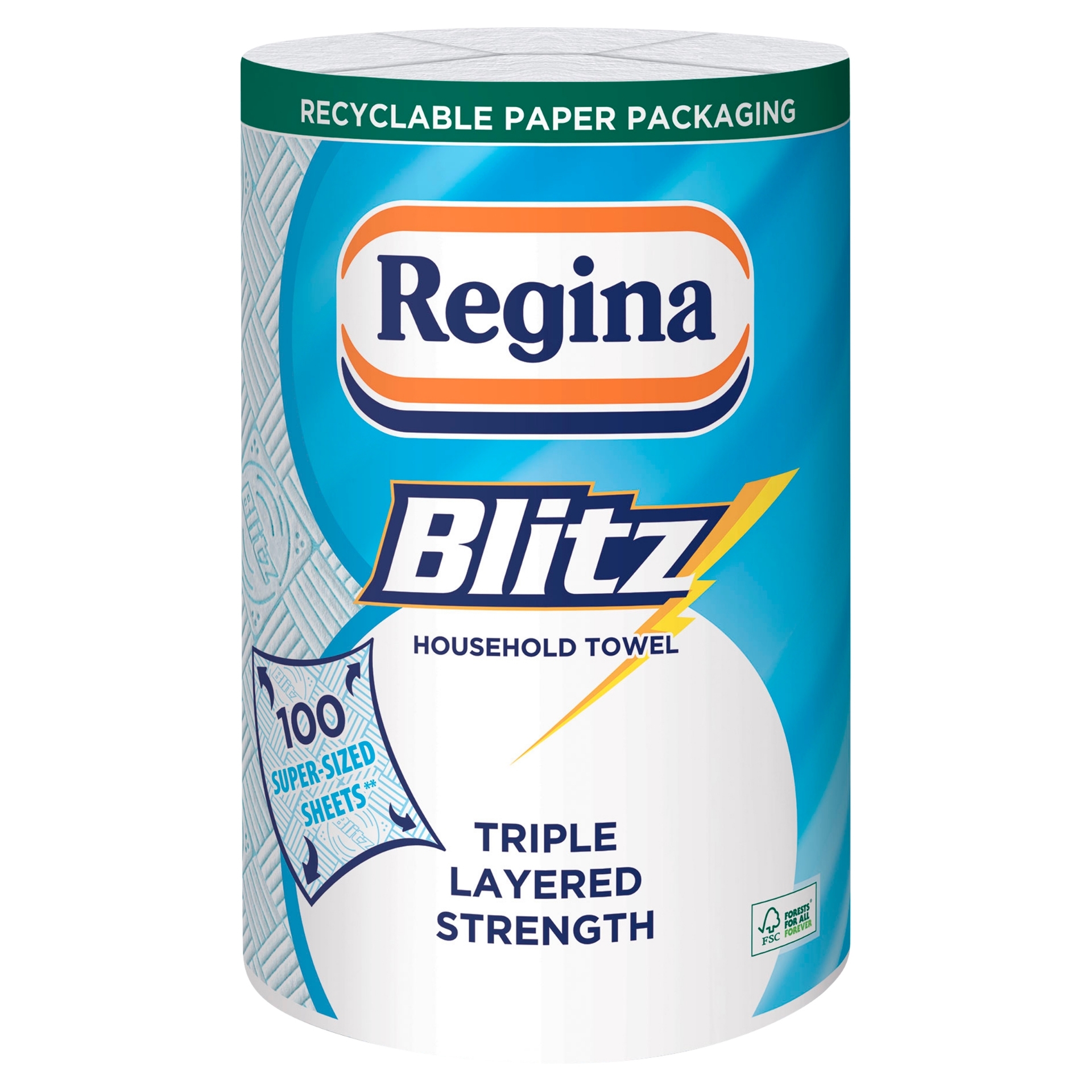 Picture of REGINA BLITZ KITCHEN TOWEL 3ply 100sht FSC