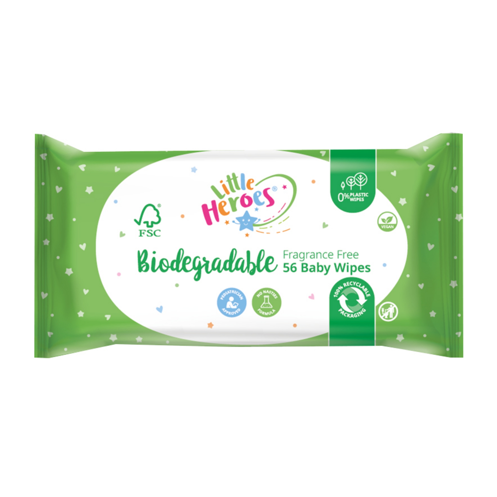 Picture of LITTLE HEROES -FRAGRANCE FREE BIODGRDBL BABY WIPES