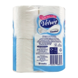 Picture of VELVET COMFORT 2ply TOILET ROLL - WHITE pm2.59