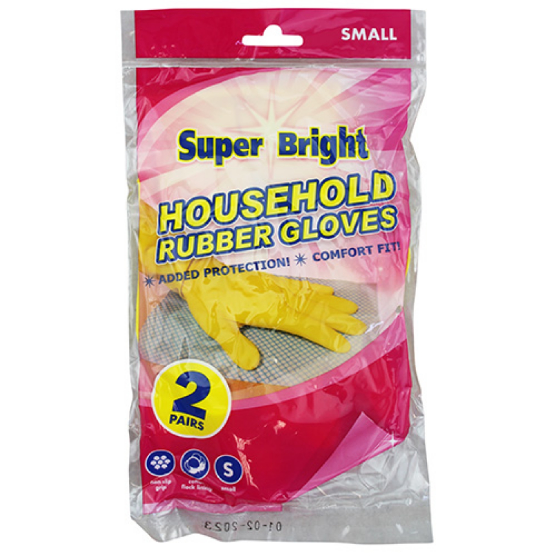 Picture of SUPERBRIGHT - RUBBER GLOVES 2 PAIR (S) CO:LK