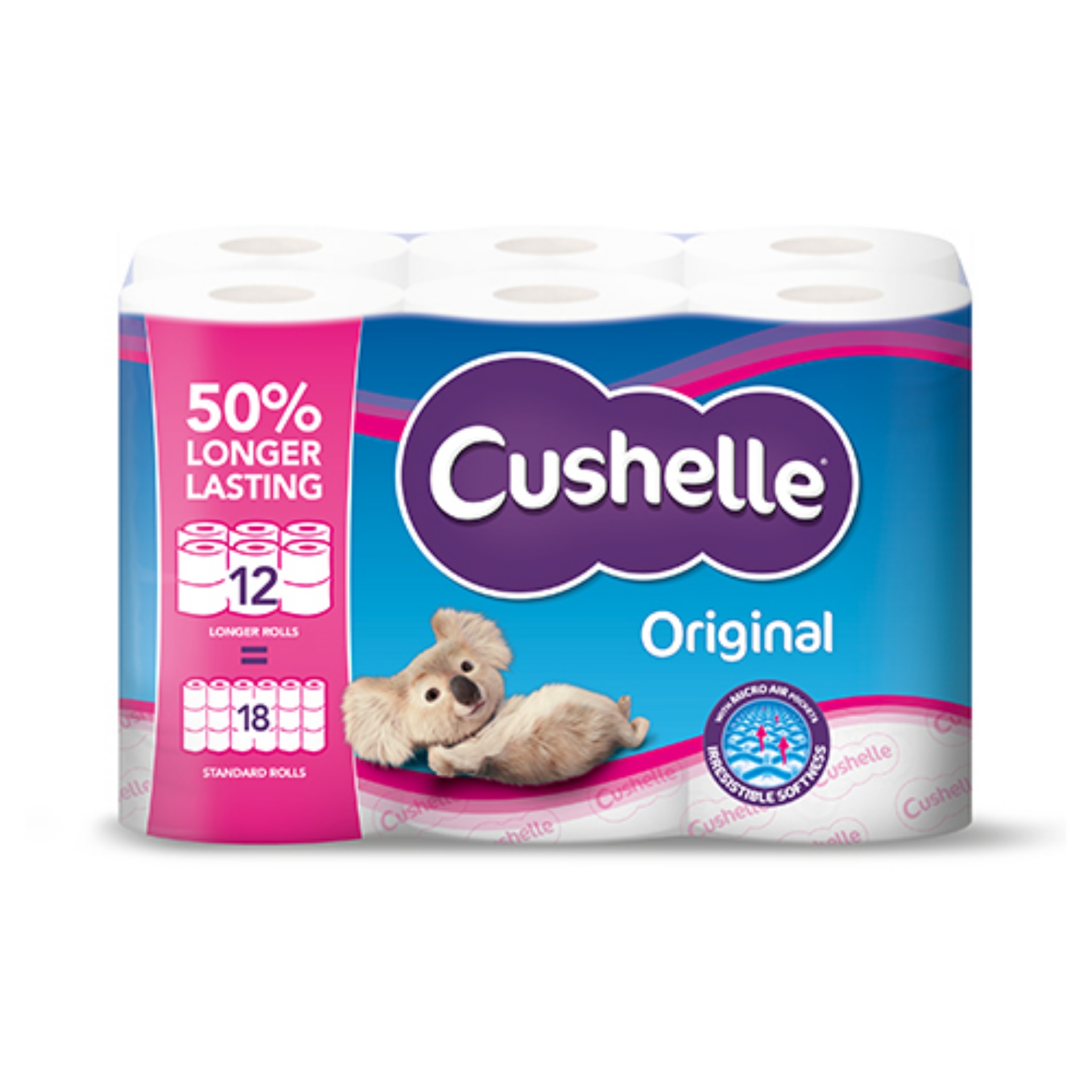 Picture of CUSHELLE ORIGINAL TOILET ROLL (12r=18r) 270sht