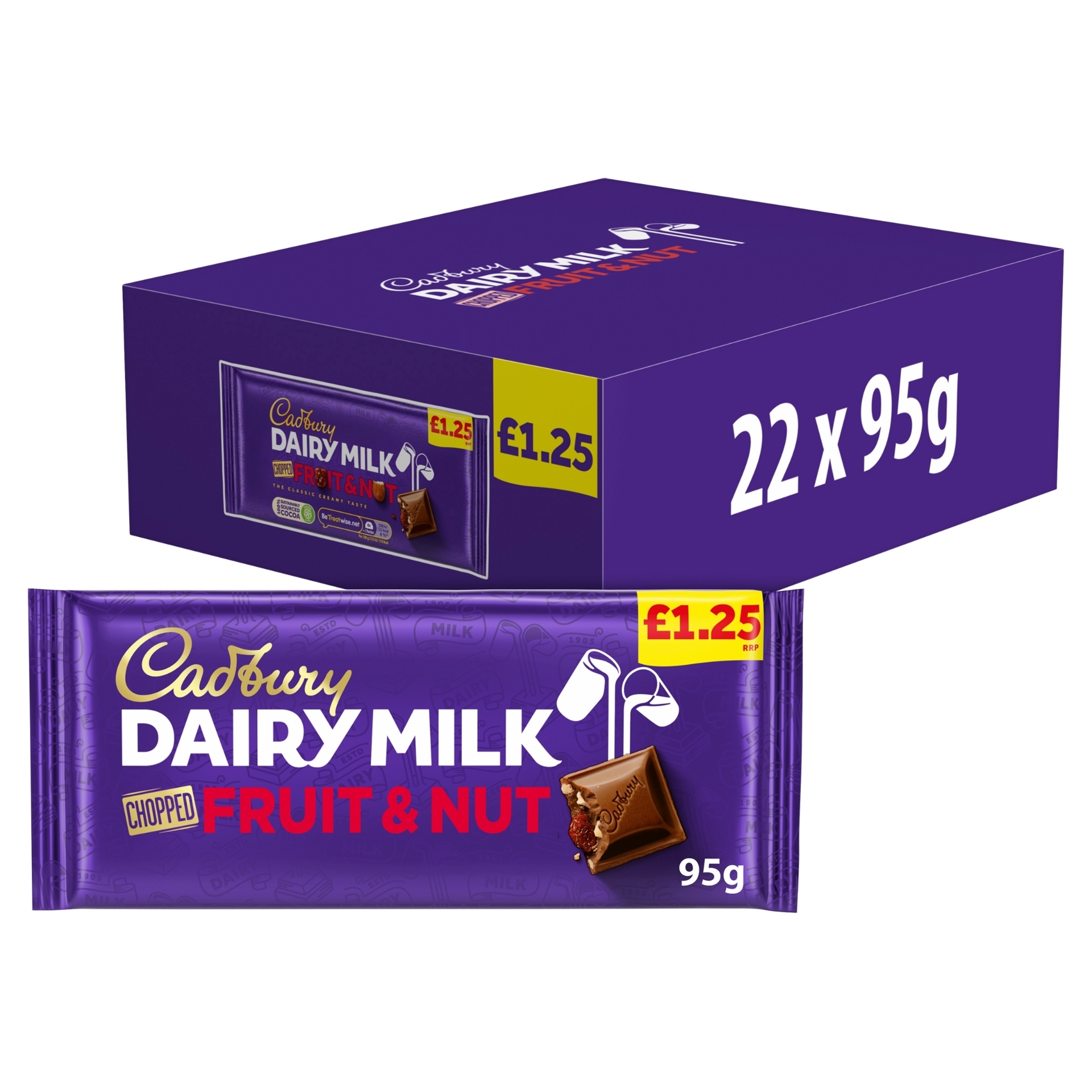 Picture of CADBURY - DAIRY MILK FRUIT & NUT BLOCK pm1.25^