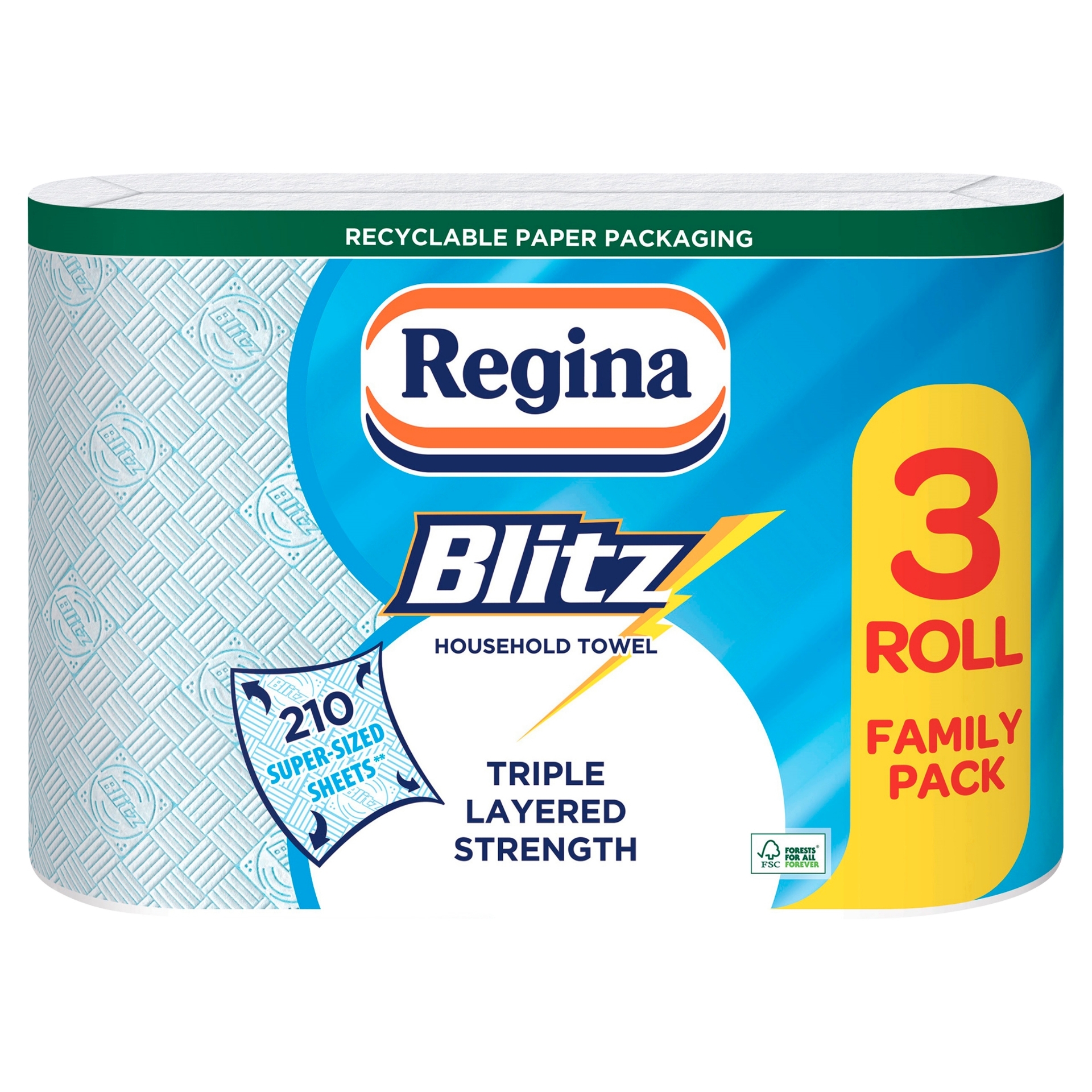 Picture of REGINA BLITZ KITCHEN TOWEL 3ply FAMILY PACK 70sht